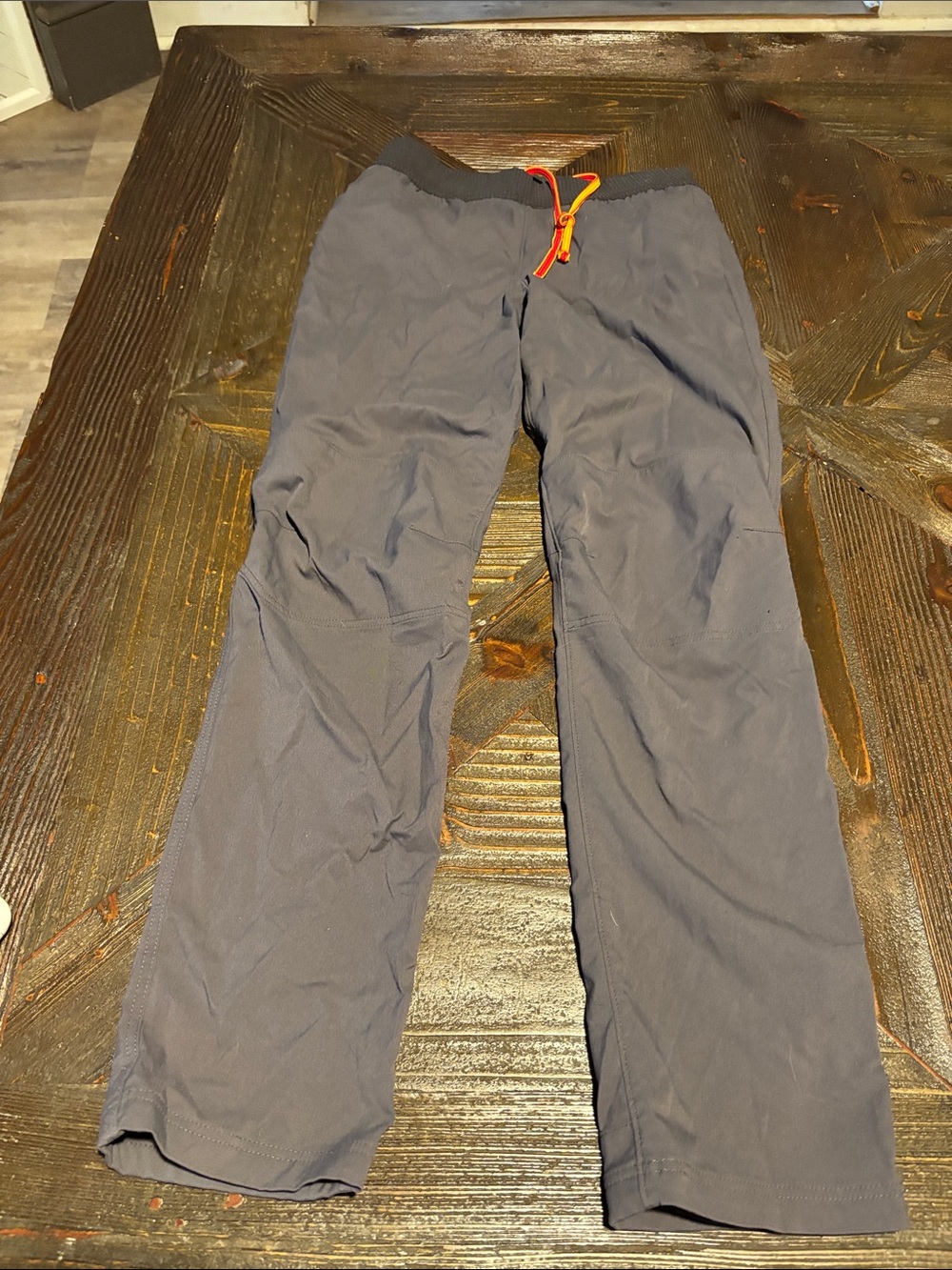 REI Kids Casual Drawstring Pants - Navy with Orange Drawcord